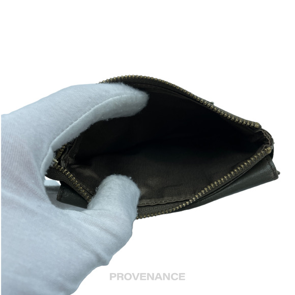 🔴 Balmain Cles Zip Pouch Wallet - Olive Leather - Picture 8 of 8